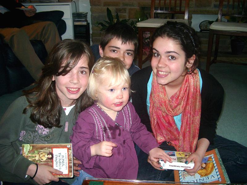 IMGP5395.JPG - Hannah with her  Cousins - Zoe, Dominic and Marina