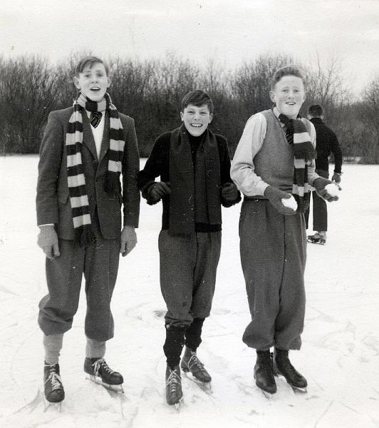 Roger013.jpg - Skating on the Gravel Pits - around 1956