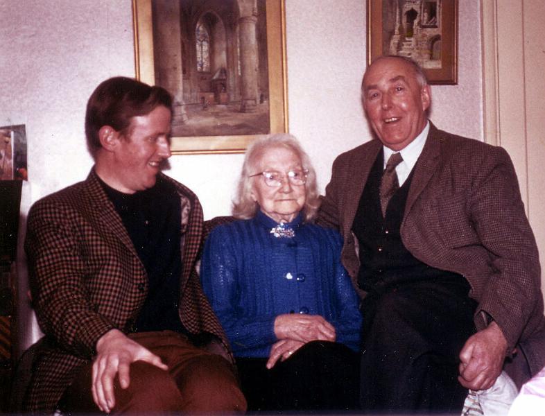 Roger025.jpg - With Dad and Grandma Emma. 1970's