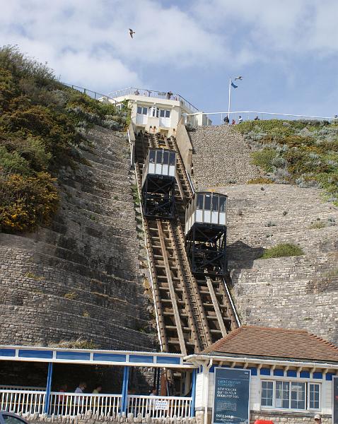 DSC05437.JPG - Down to the beach on the funicular